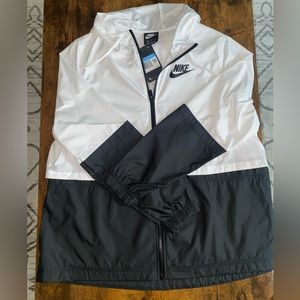 Nike Black and White Windbreaker Jacket NWT!